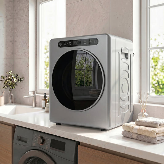 HOMCOM 5kg Compact 40-60â  Tumble Dryer - Silver Tone