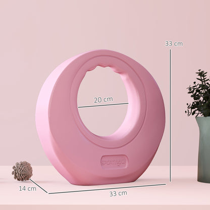 SPORTNOW 12kg Kettlebell, Kettle Bell with Wide Handle for Home Gym, Weight Lifting, Strength Training, Pink