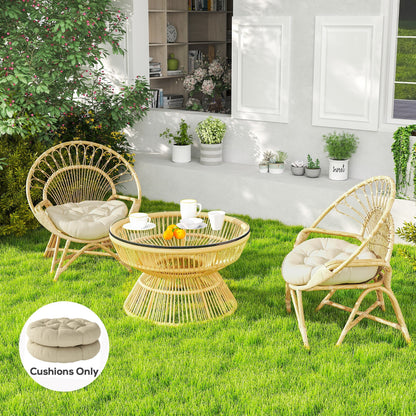 Outsunny Set of Two â60cm Outdoor Cushions - Beige