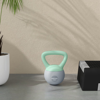 SPORTNOW 4KG Kettlebell, miękki Kettle Bell z antypoślizgową rączką do podnoszenia ciężarów w domowej siłowni i treningu siłowego