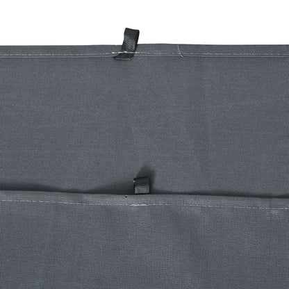 Outsunny Replacement Gazebo Curtains 4-Panel Sidewalls with Zipper for 3 x 3 (M) Yard Gazebos Canopy Tent, Dark Grey