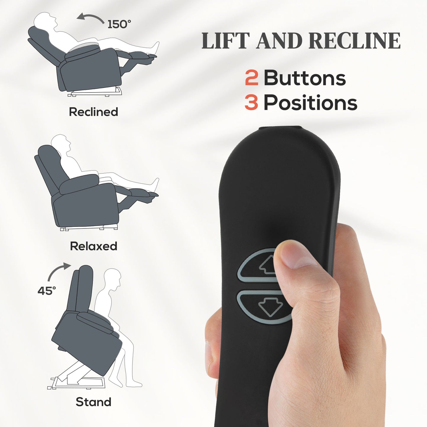 كرسي استرخاء كهربائي HOMCOM Power Lift لكبار السن، تصميم مرقع، كرسي استرخاء كهربائي كبير الحجم لغرفة المعيشة مع جهاز تحكم عن بعد وجيبين جانبيين، رمادي غامق