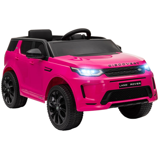 AIYAPLAY Licencjonowany Land Rover Discovery Sport, 12V Dziecięcy Jeździk Samochodzik z Pilotem, Światłami, Muzyką, Klaksonem, dla dzieci w wieku 3-6 lat, Różowy