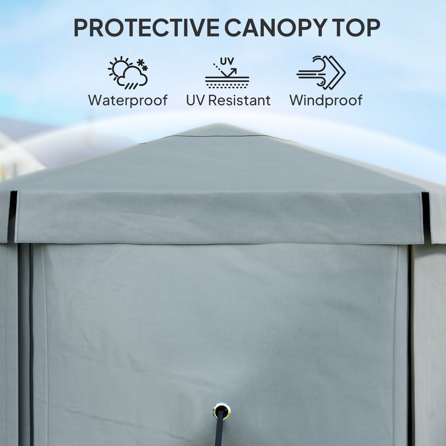 Outsunny 3 x 3(m) Sześciokątny namiot typu pop-up z 5 bokami i torbą transportową, wodoodporny, odporny na promieniowanie UV namiot imprezowy, natychmiastowe schronienie na imprezy z siatką do ogrodu, patio, jasnoszary