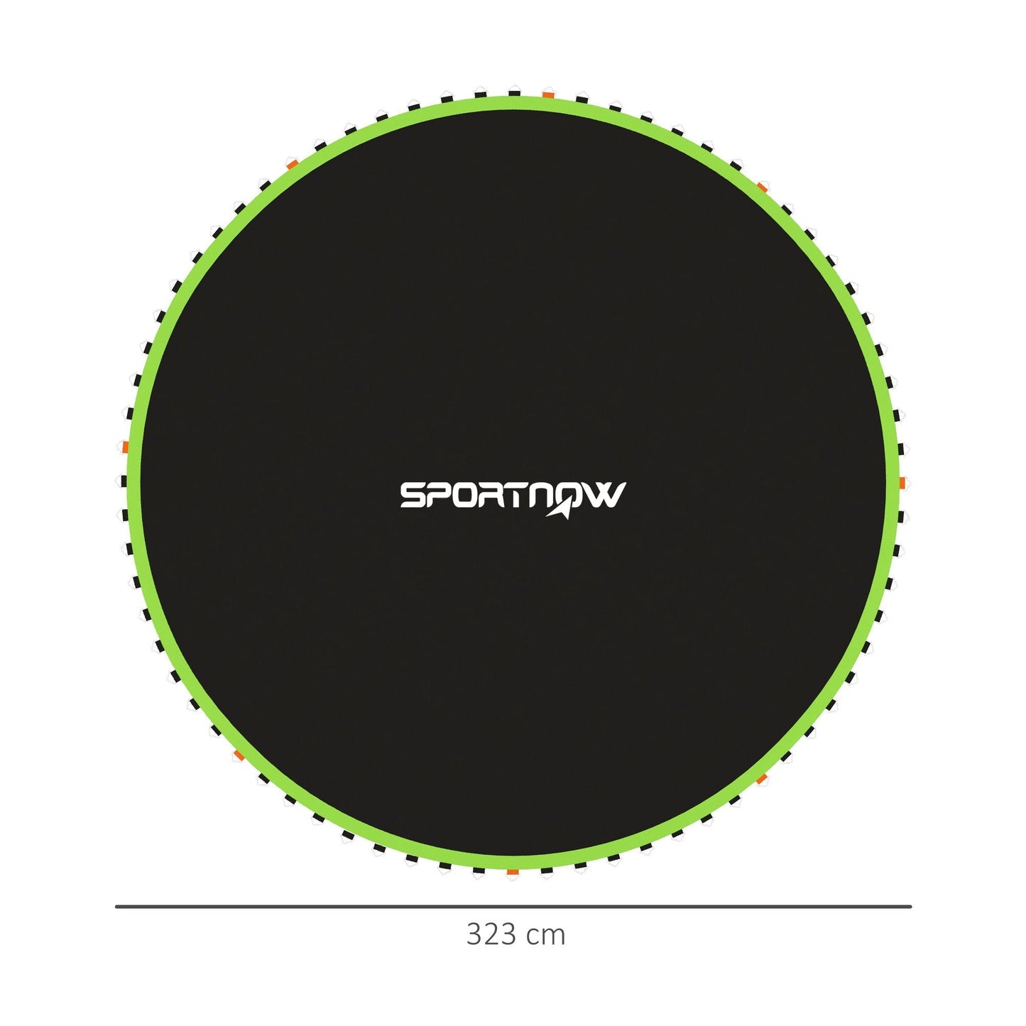 SPORTNOW Replacement Trampoline Mat with Spring Pull Tool, 72 V-Hooks, for 12ft Trampoline using 14cm Springs, Green