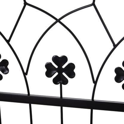 Outsunny Metal Frame Outdoor Garden Entrance Arch w/ Gate Black