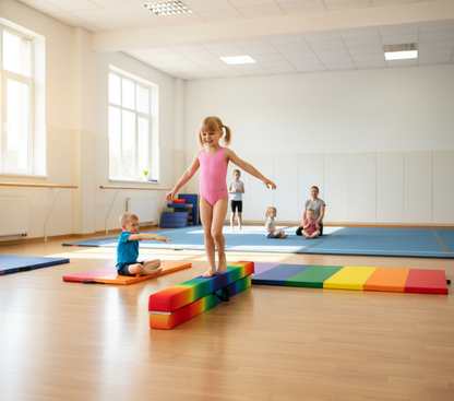 Yoga Set: Gymnastics Mat + Folding Balance Beam