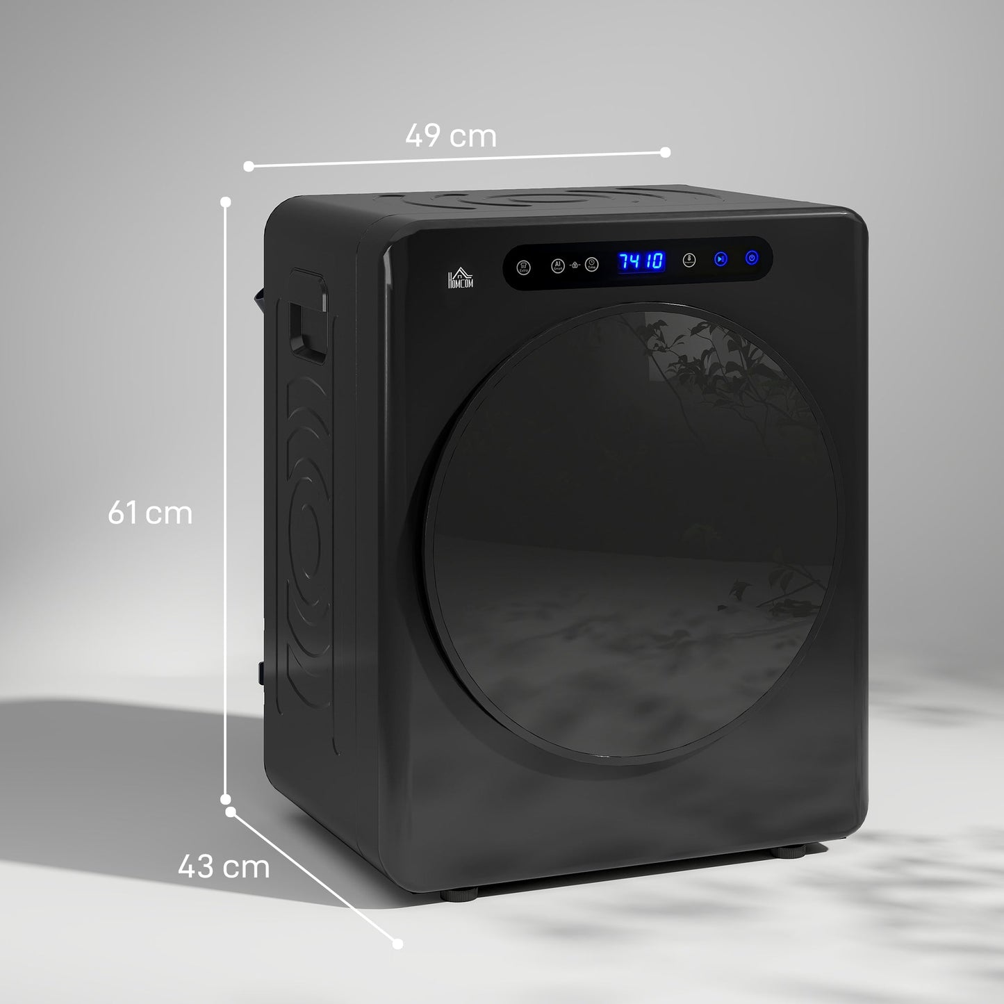 HOMCOM 4kg Compact 40-60√¢‚Äû∆í Tumble Dryer - Black