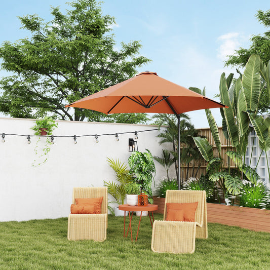 Outsunny 2,5 m obrotowy parasol wspornikowy - pomarańczowy