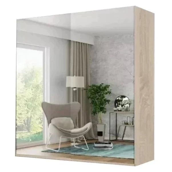 Giovany 2 Door Sliding Wardrobe - Oak, White, Black, Grey- 3 Sizes