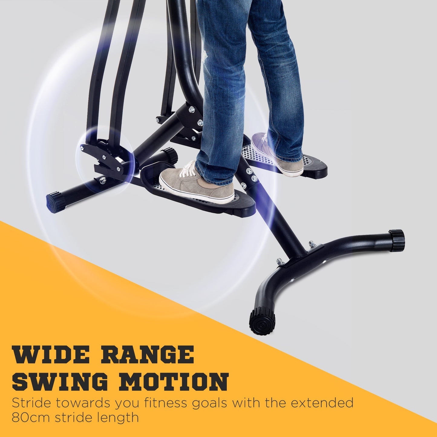 جهاز تمارين اللياقة البدنية Air Walker Glider Home Gym Cross Trainer مع شاشة LCD