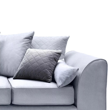 Chicago Velvet Corner Sofa - Silver Blue