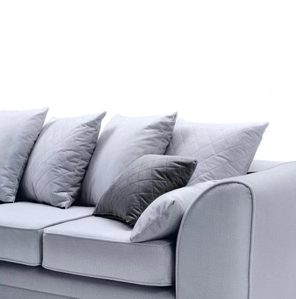 Chicago Velvet Corner Sofa - Silver Blue