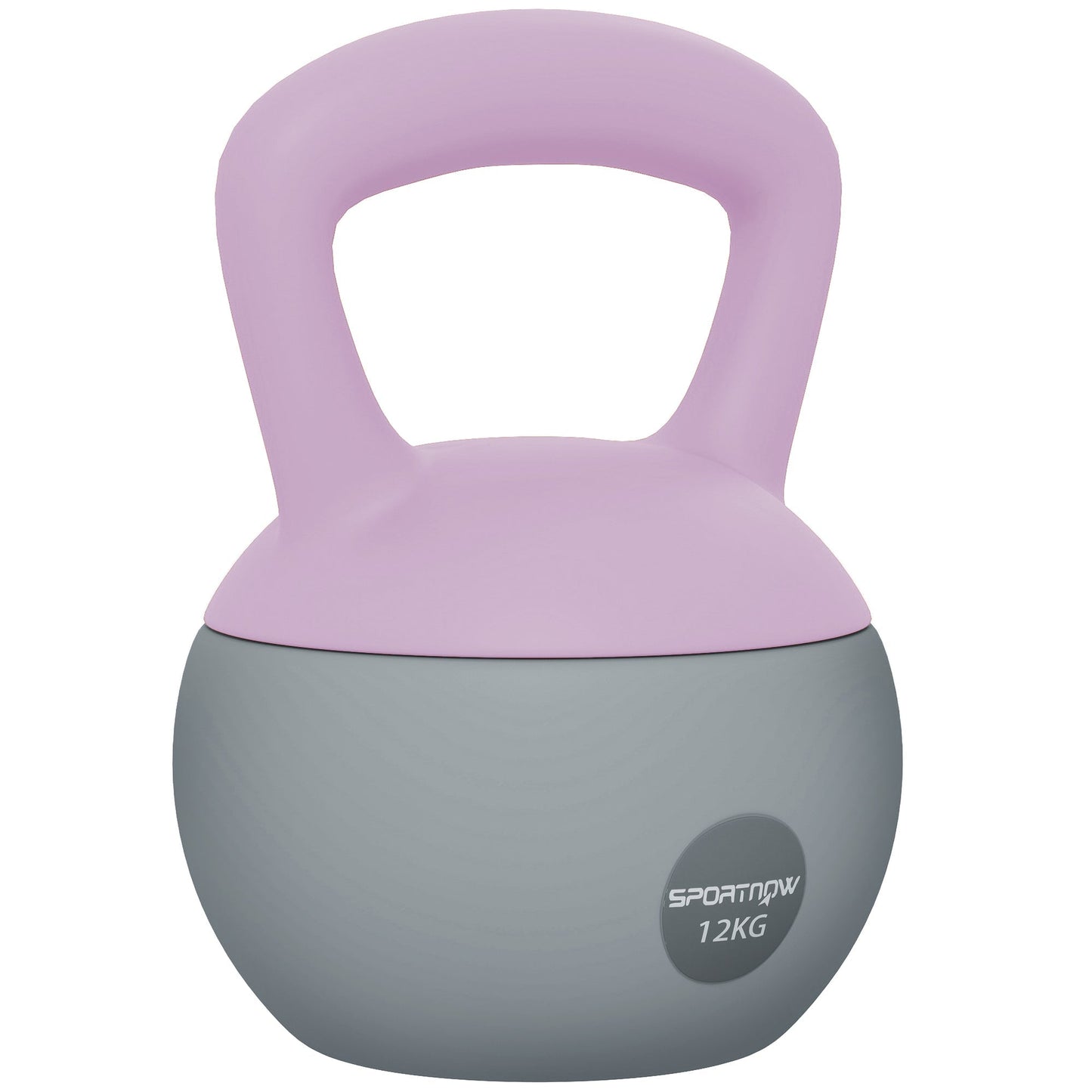 SPORTNOW 12KG Soft Kettlebell, Kettlebell with Non-Slip Handle for Home Gym, Weight Lifting, Strength Training, Purple/Grey
