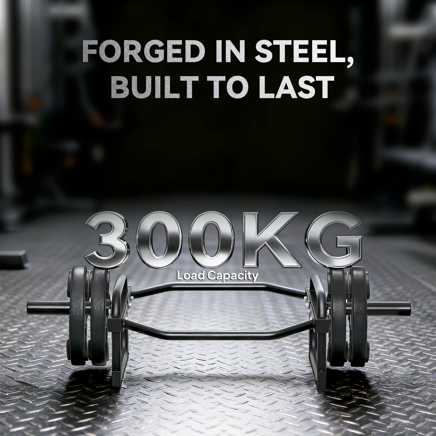 SPORTNOW Olympic Trap Bar, 2" Hex Barbell Bar with 300kg Capacity for Deadlifts, Shrugs, Squats and Farmer Walks