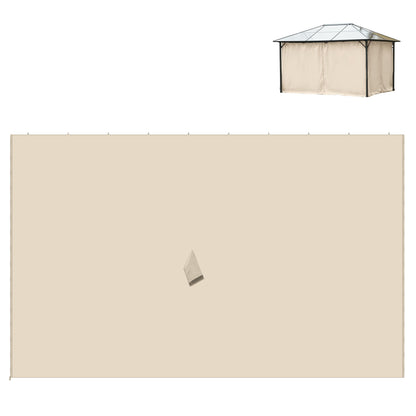 Outsunny 4-pak wymiennych zasłon do altany, panel prywatności do większości 3 x 4 m, zadaszenia pawilonu, osłon zewnętrznych, ścian bocznych, akcesoriów beżowych