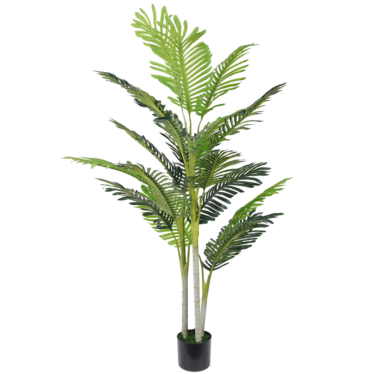 Outsunny 2 Ball Topiary Tree in Pot for Home Decor, Artificial Plant for Home Office, Living Room Decor, Dark Green
