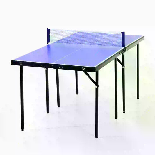 HOMCOM Folding 5ft Mini Compact Table Tennis Top Ping Pong Table Set Professional Net Games Sports Training Play Blue