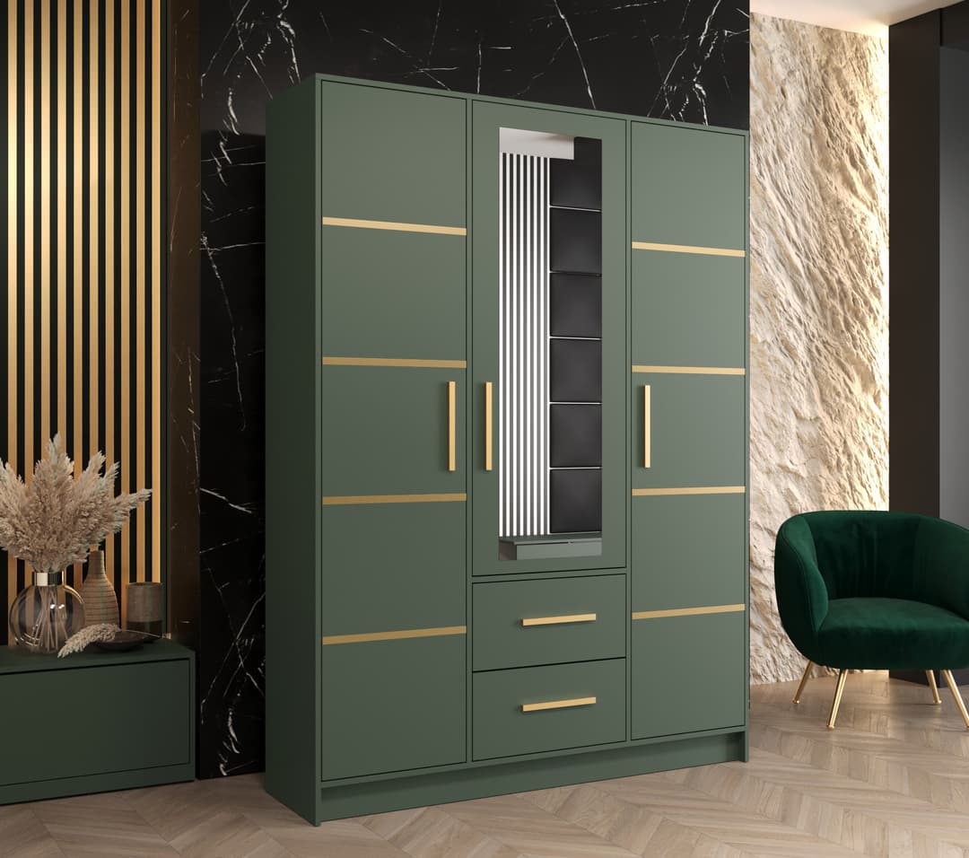 Berlin II Hinged Door Wardrobe 153cm