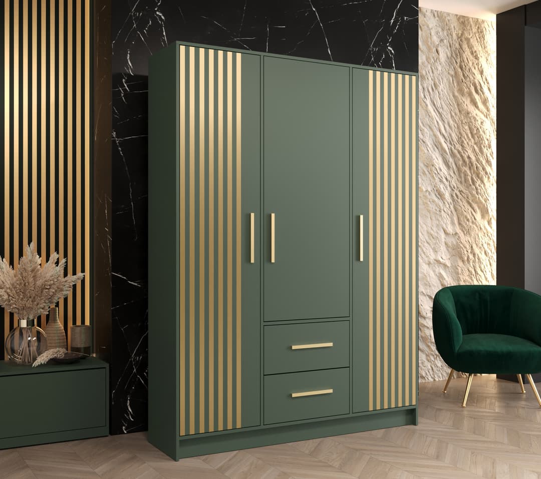 Berlin VII Hinged Door Wardrobe 153cm