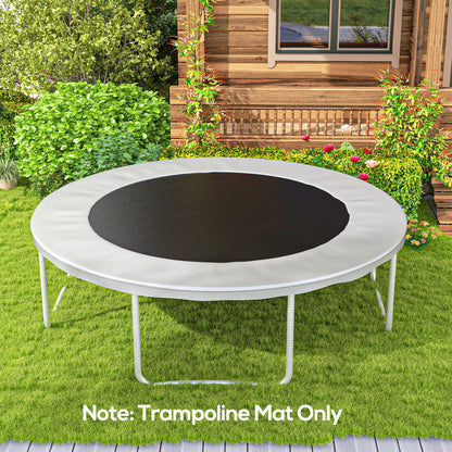SPORTNOW Mata zamienna do trampoliny ze sprężynowym narzędziem do naciągania, 72 haki V, do trampoliny 12 stóp ze sprężynami 14 cm, czarna