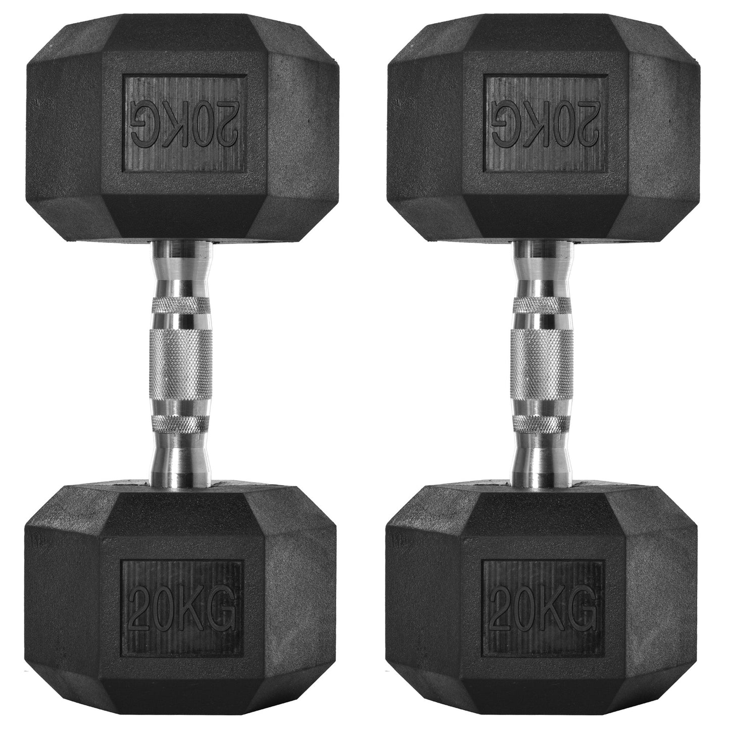 2x20kg Rubber Hex Dumbbell Portable Hand Weights Dumbbell Home Gym Workout Fitness Hand Dumbbell