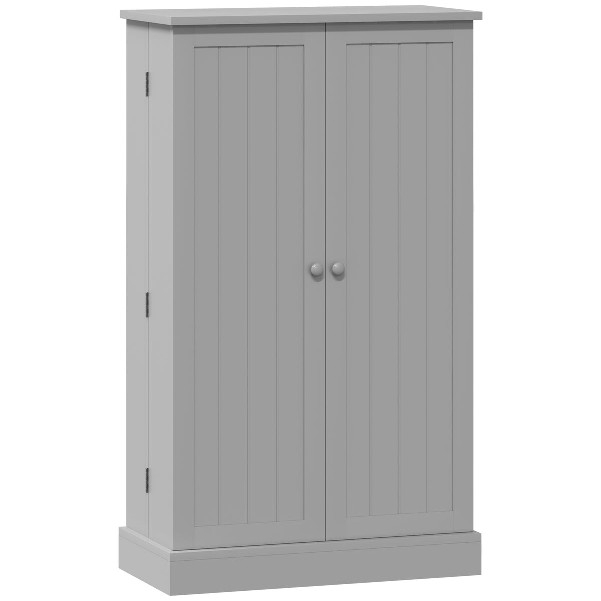HOMCOM Kitchen Cupboard, Freestanding Multi-Storage Kitchen Pantry Cabinet with Adjustable Shelves, Grey